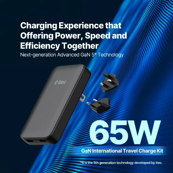 SmartCharger Trio GaN 65W PD