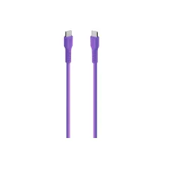 ttec Type-C -Type-C Καλώδιο Φόρτισης & Συγχρονισμού 60W  Neon Μώβ - Φορτιστές & Καλώδια Φόρτισης στο ttec.gr