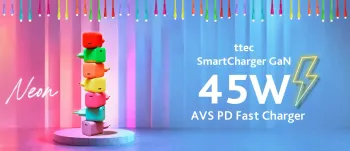 Φορτίστε Γρήγορα & Με Στυλ SmartCharger GAN 45W PD σε Neon Αποχρώσεις - ttec.gr