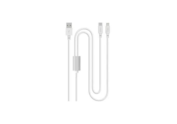 Duo USB-A- USB-C/Lightning 120cm  Καλώδιο Φόρτισης&Συγχρονισμού 120cm - Back to work-Back to school στο ttec.gr