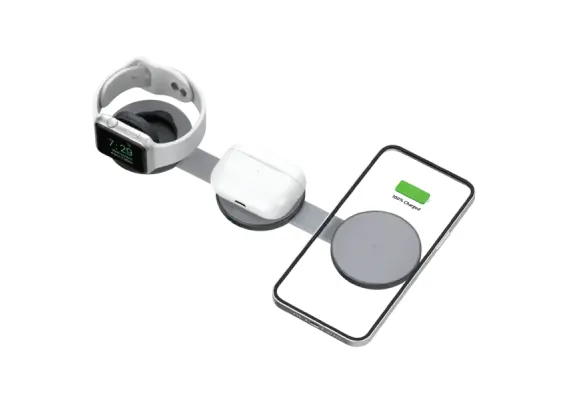 AirCharger Trio Pro Qi2/MagSafe 3-in-1 ασύρματος φορτιστής 15W για iPhone, Apple Watch & AirPods. - Άγιος Βαλεντίνος στο ttec.gr