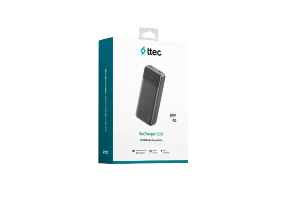 ReCharger LCD 20.000mAh PD 20W Φορητή Μπαταρία - PowerBanks στο ttec.gr