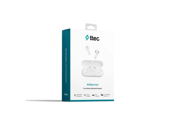 AirBeat™ Icon Ασύρματα Bluetooth Ακουστικά, Pearl White - Ήχος & Εικόνα  στο ttec.gr